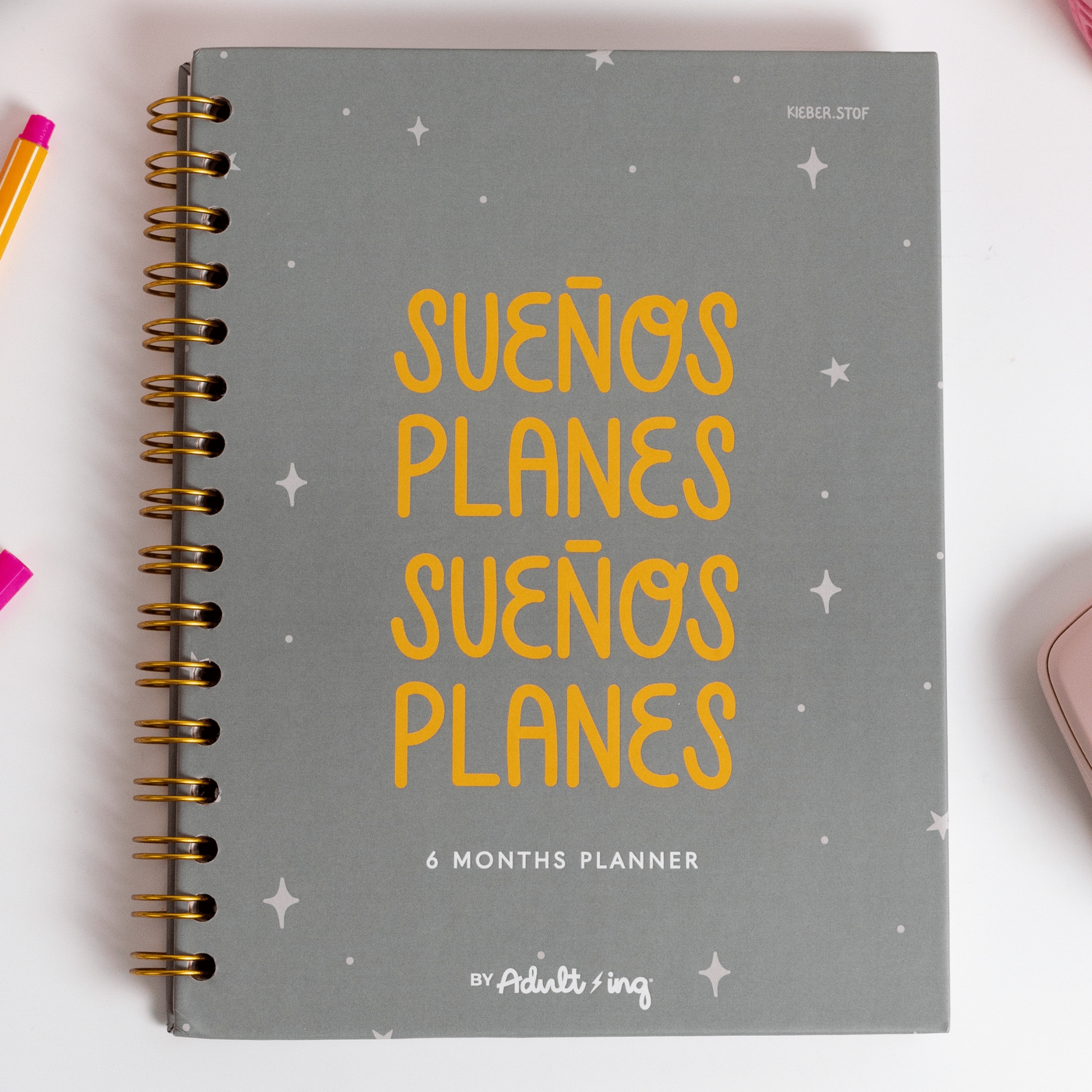 Agenda Sin Fecha 6 Meses Sueños-Planes