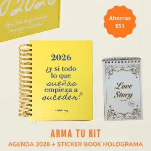Agenda + sticker book holograma a precio especial