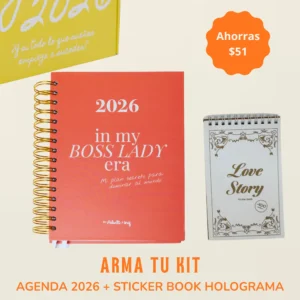 Agenda + sticker book holograma a precio especial